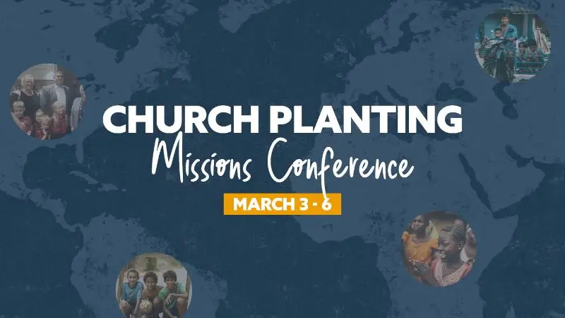 A group of people attending the Church Planting Missions Conference in 2024.