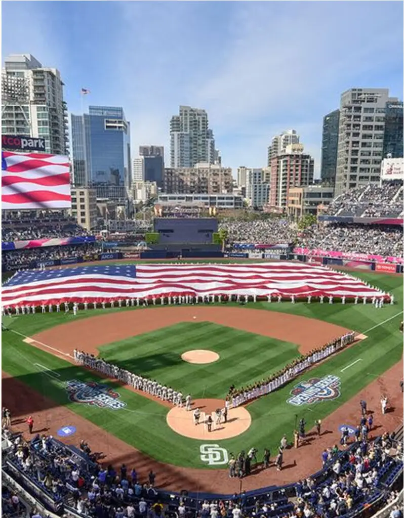 Attendees at the Recharge Conference enjoying a San Diego Padres baseball game.